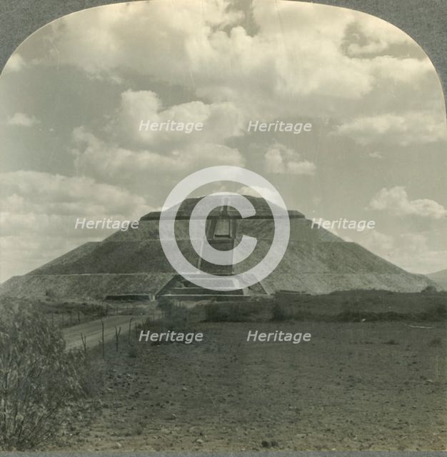 'Pyramid of the Sun from the West, San Juan Teotihuacan, State of Mexico, Mex.', c1930s. Creator: Unknown.