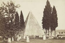 Pyramid of Gaius (Caius) Cestius from the southeast, Rome, between 1870-1880. Creator: Unknown