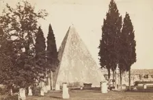 Pyramid of Gaius (Caius) Cestius from the southeast, Rome, between 1870-1880. Creator: Unknown