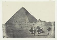Pyramide de Chéops, Egypte Moyenne, 1849/51, printed 1852. Creator: Aimé Rochas