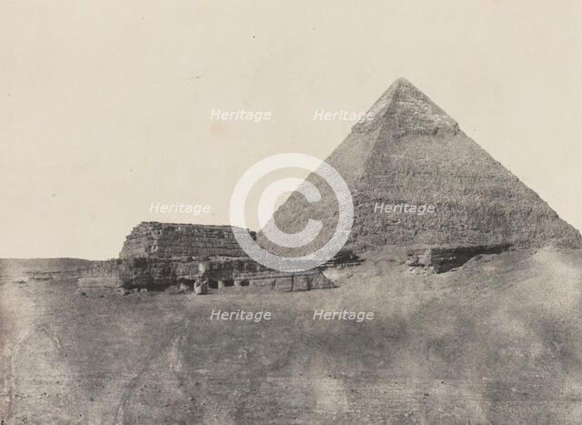 Pyramide de Chéphren, Egypte Moyenne, 1849/51, printed 1852. Creator: Maxime du Camp.