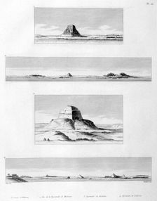 Pyramide of Ellahoun, Meidoum and Sakkarah c1808. Artist: Antoine Berthault