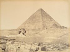 Pyramides de Gizèh, 1865-69. Creator: Gustave Le Gray