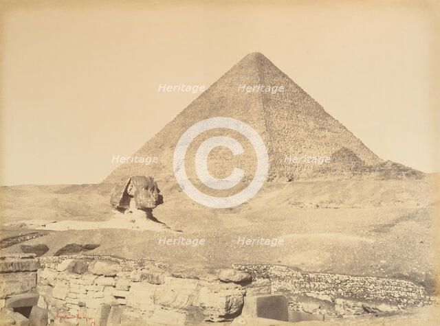 Pyramides de Gizèh, 1865-69. Creator: Gustave Le Gray.