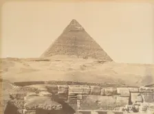 Pyramides de Gizèh, 1865-69. Creator: Gustave Le Gray
