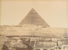 Pyramides de Gizèh, 1865-69. Creator: Gustave Le Gray