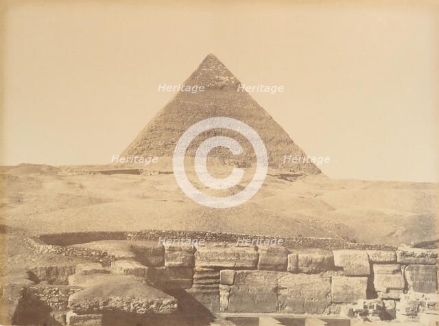 Pyramides de Gizèh, 1865-69. Creator: Gustave Le Gray.