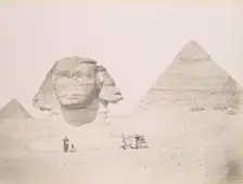 Pyramides et le Sphinx, 1860s-70s, printed ca. 1870. Creator: Felix Bonfils