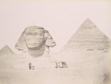 Pyramides et le Sphinx, 1860s-70s, printed ca. 1870. Creator: Felix Bonfils