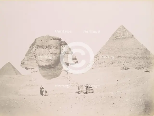 Pyramides et le Sphinx, 1860s-70s, printed ca. 1870. Creator: Felix Bonfils.