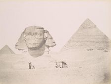 Pyramides et le Sphinx, 1860s-70s, printed ca. 1870. Creator: Felix Bonfils