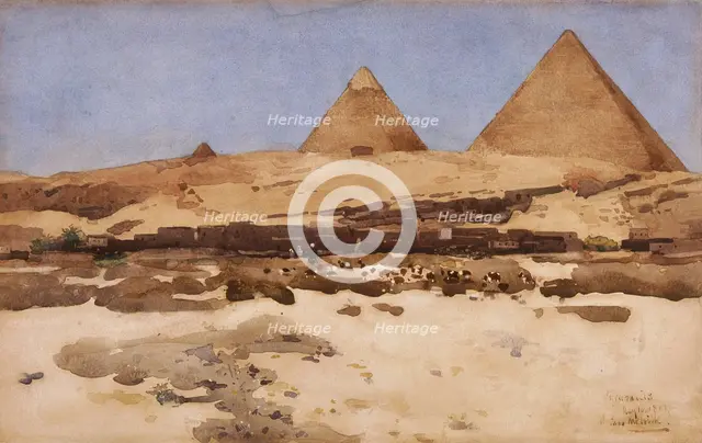 'Pyramids', 1881. Creator: Arthur Melville.