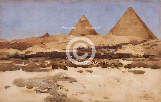 'Pyramids', 1881. Creator: Arthur Melville.
