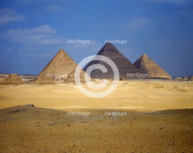 Pyramids, Giza, Egypt, 1984. Creator: Ethel Davies.