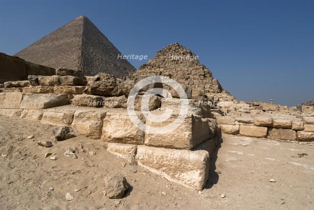Pyramids, Giza, Egypt, 2007. Creator: Ethel Davies.
