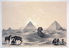 Pyramids of Giza 1843. Artist: Augustus Butler