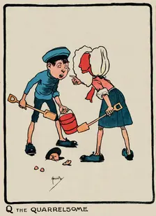 Q the Quarrelsome 1903. Artist: John Hassall