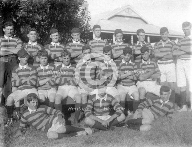 Q.A.C. 1907 football team, 1907. Creator: Robert Augustus Henry L'Estrange.