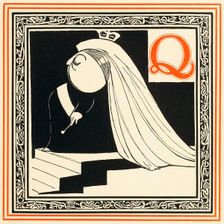 Q is the Queen, so noble and free, from An Alphabet of Celebrities, pub. 1899. Creator: Oliver Hereford (1863 - 1935)