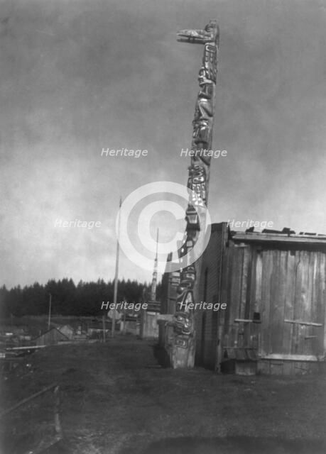 Qagyuhl village at Fort Rupert, c1914. Creator: Edward Sheriff Curtis.
