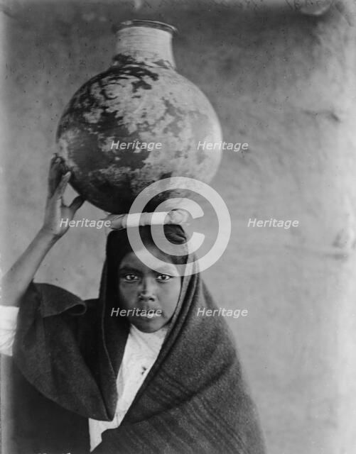 Qahatika water girl, Arizona, c1907. Creator: Edward Sheriff Curtis.