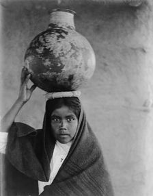 Qahatika water girl, Arizona, c1907. Creator: Edward Sheriff Curtis