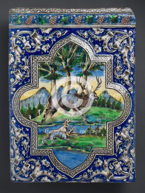 Qajar Dado Tile, Iran, 19th century. Creator: Unknown.