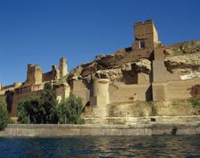 Qal'at Ja'bar castle on the left bank of Lake Assad, near Ar-Raqqah, Syria, 2001. Creator: LTL