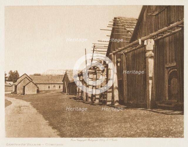 Qamutsun Village-Cowichan, 1912. Creator: Edward Sheriff Curtis.