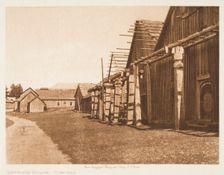 Qamutsun Village-Cowichan, 1912. Creator: Edward Sheriff Curtis