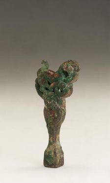 Qin tuning key (qin zhenyao) with tiger and snake, Eastern Zhou dynasty, 5th century BCE. Creator: Unknown