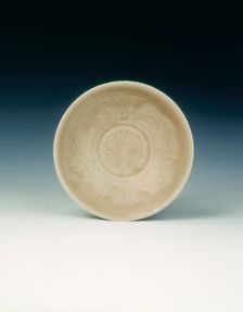 Qingbai bowl with lily spray, Song dynasty, China, late 11th-early 12th century