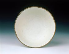 Qingbai bowl with pomegranate design, Yuan dynasty, China, early 14th century. Creator: Unknown