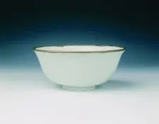 Qingbai bowl with pomegranate design, Yuan dynasty, China, early 14th century. Creator: Unknown