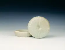 Qingbai chrysanthemum-shaped box, Southern Song dynasty, China, 13th century. Creator: Unknown