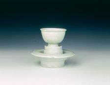 Qingbai cup and stand, China, c960-c1127. Creator: Unknown