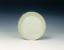 Qingbai dish with cranes, Southern Song dynasty, China, 12th century. Creator: Unknown