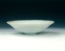 Qingbai dish with moulded lotus design, Song dynasty, China, 12th century