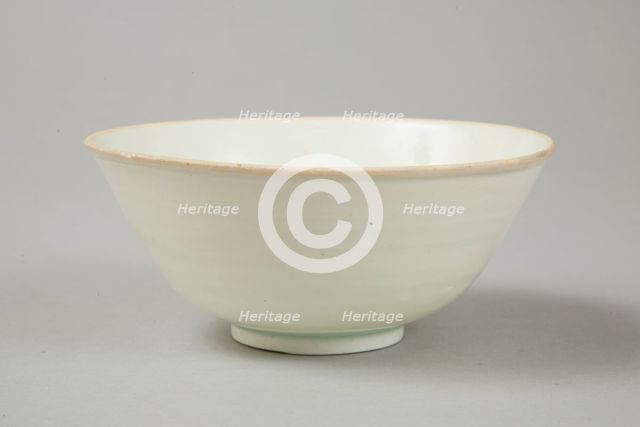 Qingbai glazed deep bowl, Yuan dynasty (1279-1368). Creator: Unknown.