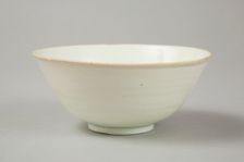 Qingbai glazed deep bowl, Yuan dynasty (1279-1368). Creator: Unknown
