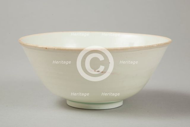Qingbai glazed deep bowl, Yuan dynasty (1279-1368). Creator: Unknown.