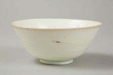 Qingbai glazed deep bowl, Yuan dynasty (1279-1368). Creator: Unknown