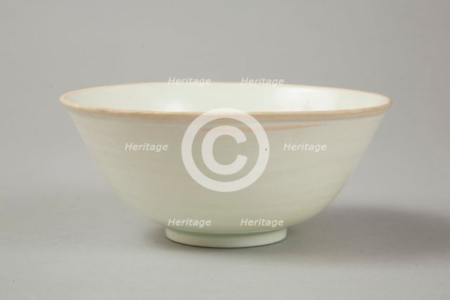 Qingbai glazed deep bowl, Yuan dynasty (1279-1368). Creator: Unknown.
