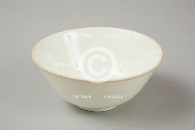 Qingbai glazed deep bowl, Yuan dynasty (1279-1368). Creator: Unknown.