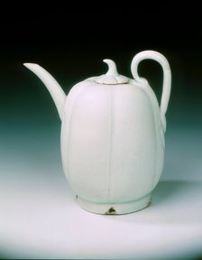 Qingbai melon-shaped ewer, Northern Song dynasty, China, c1100. Creator: Unknown