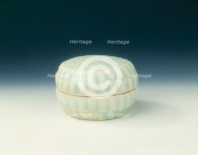 Qingbai round box, Yuan dynasty, China, 1279-1368. Creator: Unknown.