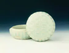 Qingbai round box, Yuan dynasty, China, 1279-1368. Creator: Unknown