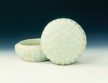 Qingbai round box, Yuan dynasty, China, 1279-1368. Creator: Unknown