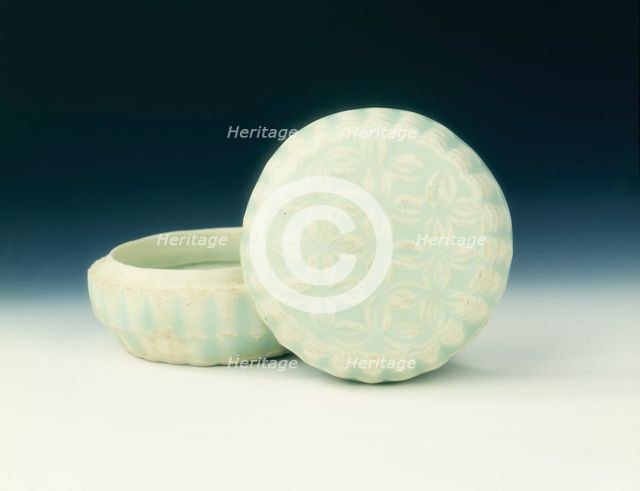 Qingbai round box, Yuan dynasty, China, 1279-1368. Creator: Unknown.