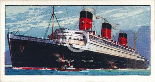 'Q.S.T.S. Queen Mary, 1937. Artist: Unknown.